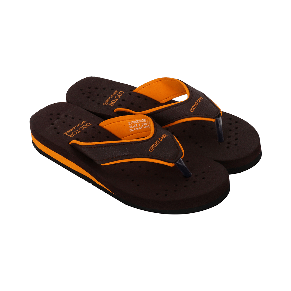 Doctor Extra Soft Orthopaedic Diabetic Pregnancy Comfort Flat Flipflops Slippers For Women 4UK Orange - Image 6