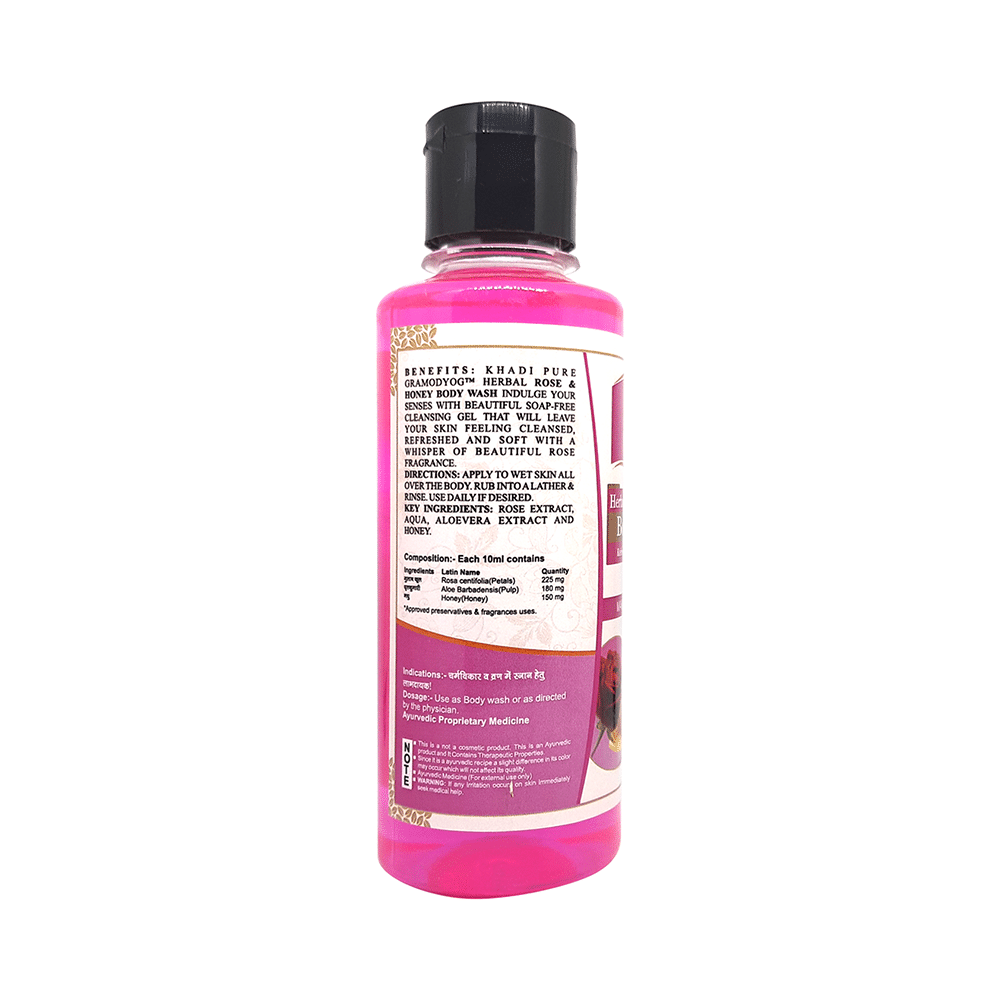 Khadi Pure Herbal Rose & Honey Body Wash (210ml Each) - Image 2