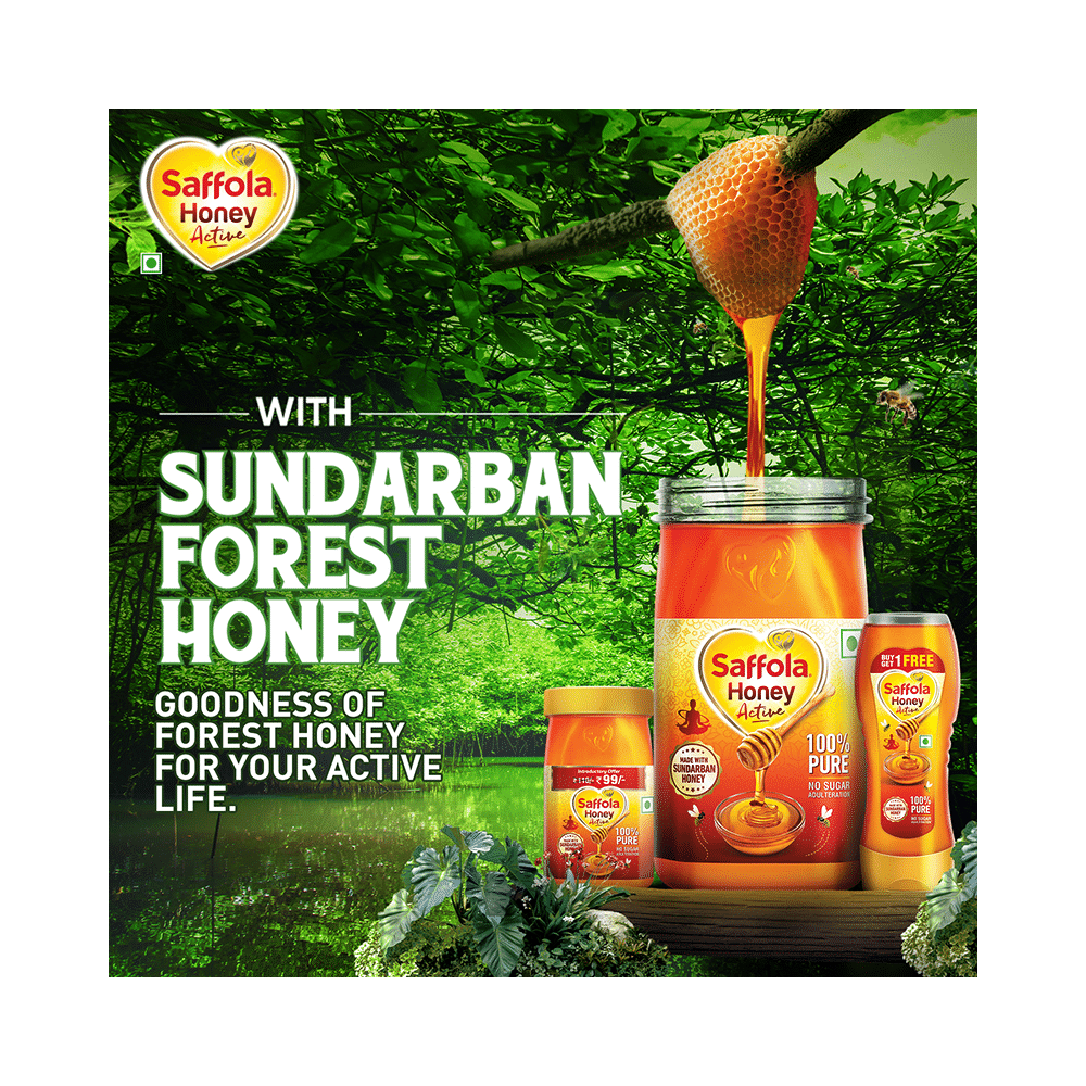 Saffola Honey Active | Made with Sundarban Forest Honey | No Sugar Adulteration - Image 5