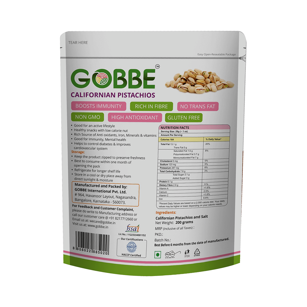 Gobbe Californian Pistachios (200gm Each) - Image 2