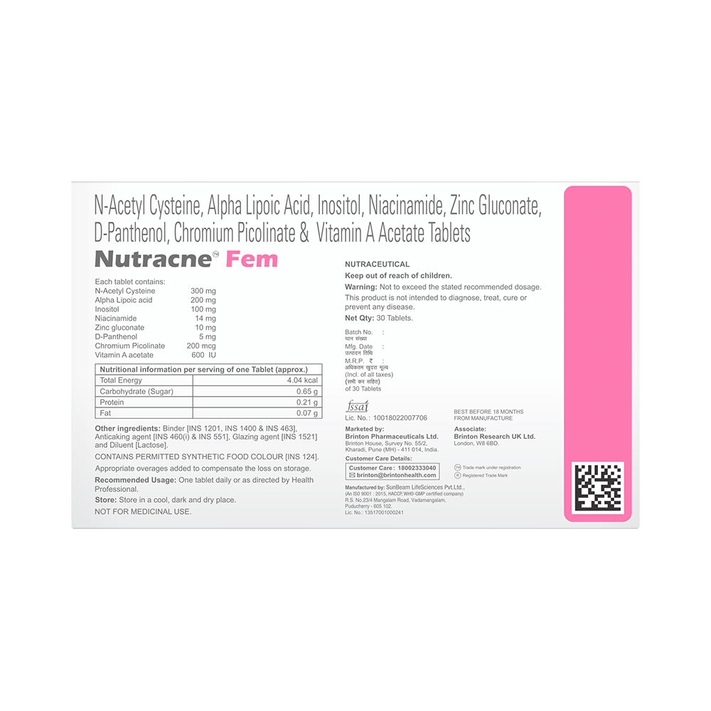 Nutracne Fem Tablet - Image 2
