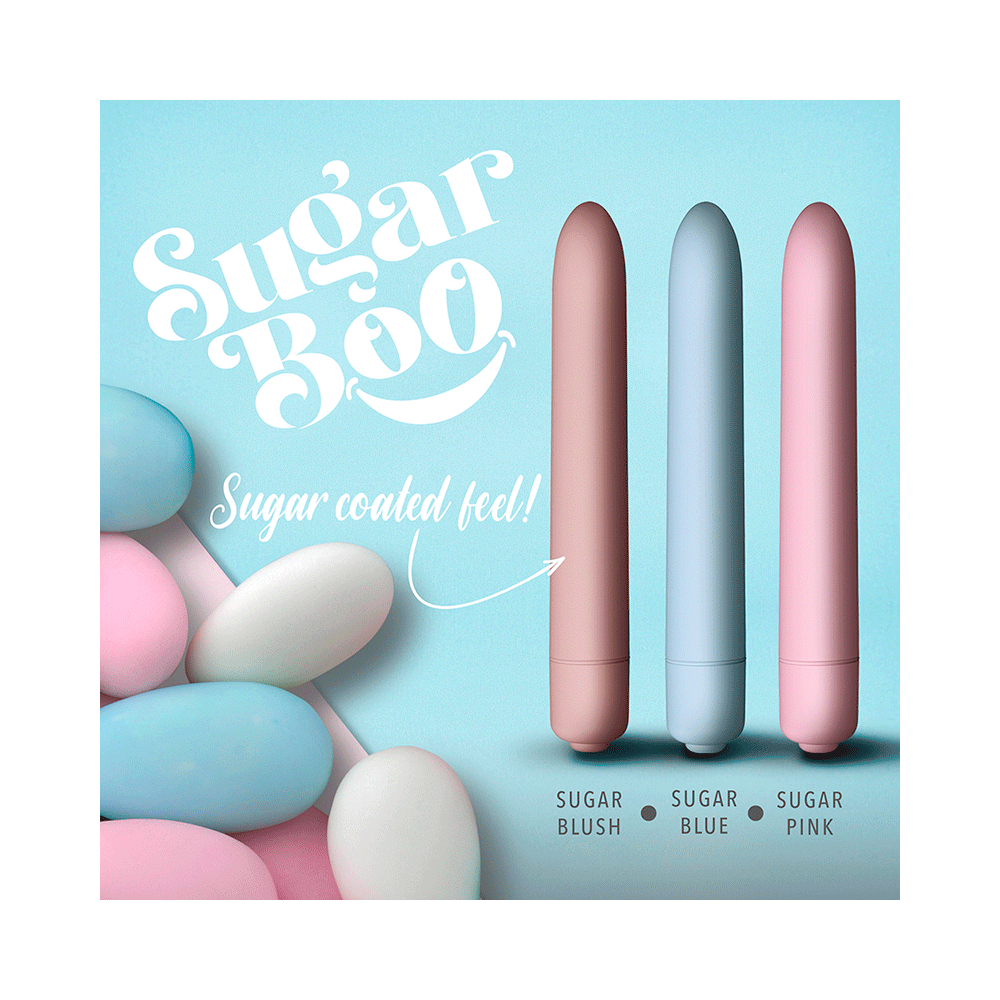 Sugarboo Vibrating Bullet Massager for Women | 100% Waterproof | Electric Silicone with 10 Vibration Modes Sugar Blue - Image 6