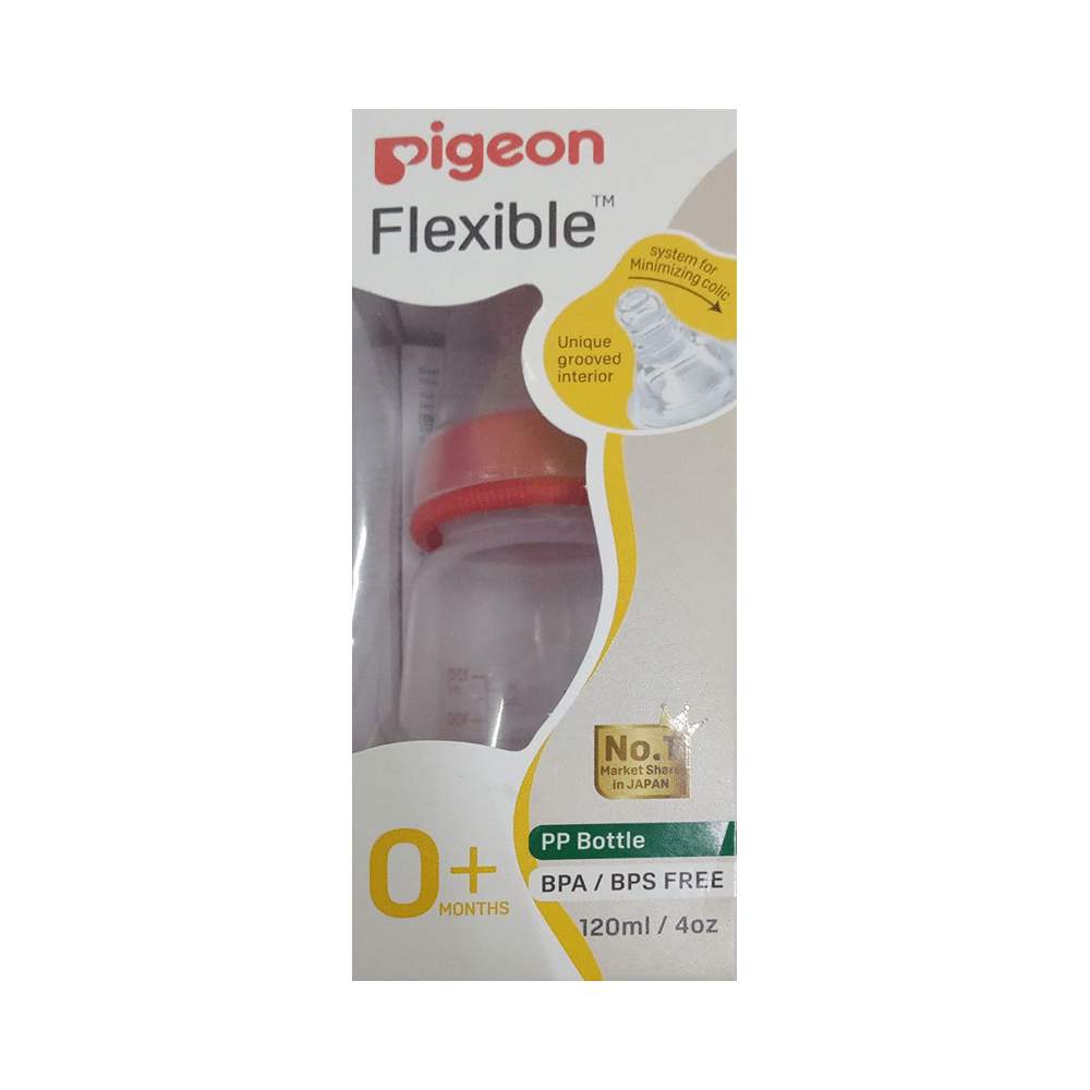 Pigeon 0+ Flexible PP Feeding Bottle Red - Image 1