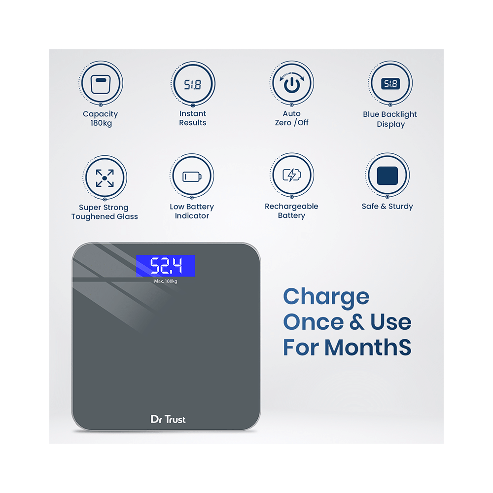 Dr Trust USA Electronic Platinum Recharge Digital Personal Weighing Scale 501 - Image 6