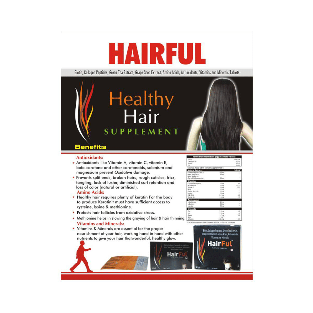 HairFul Tablet for Women & Men Hair Care (10 Each) - Image 7