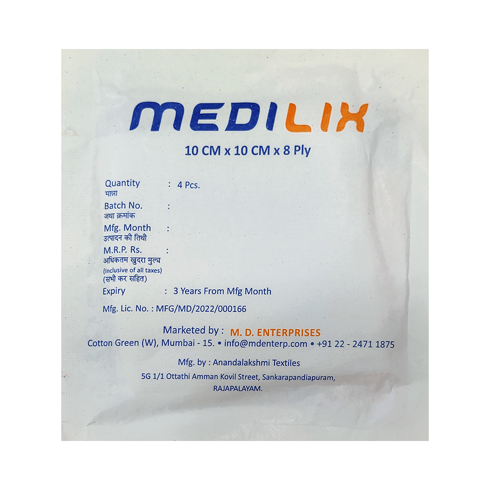 Medilix Gauze Swab Pack 10cm x 10cm x 8ply - Image 2