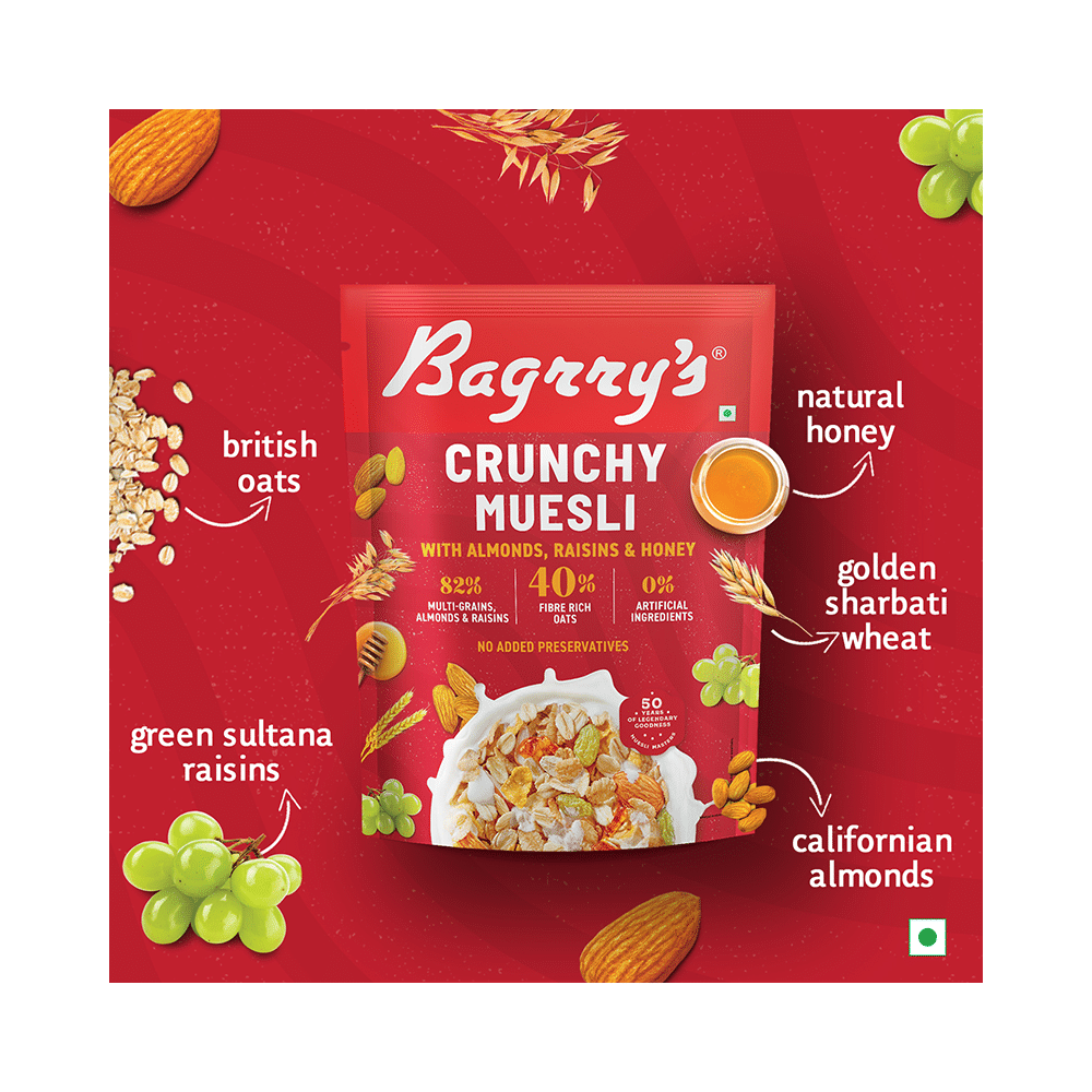 Bagrry's Crunchy Muesli with Almonds, Raisins & Honey - Image 3