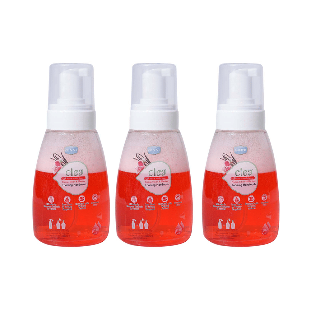 Ginni Clea Foaming Handwash (200ml Each) Rose & Vanilla Beans - Image 1