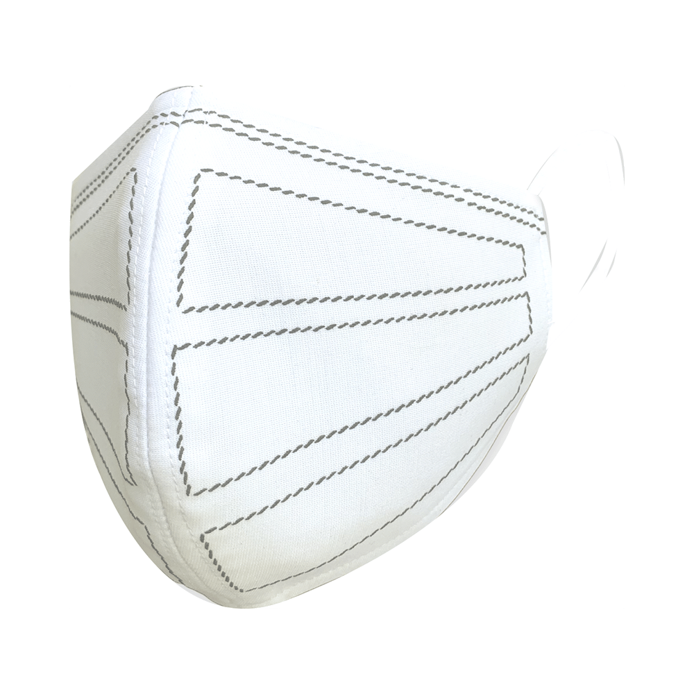 Nivedita Saboo Cares Large Sport-Ivory BreathSafe Protective Reusable Face Mask