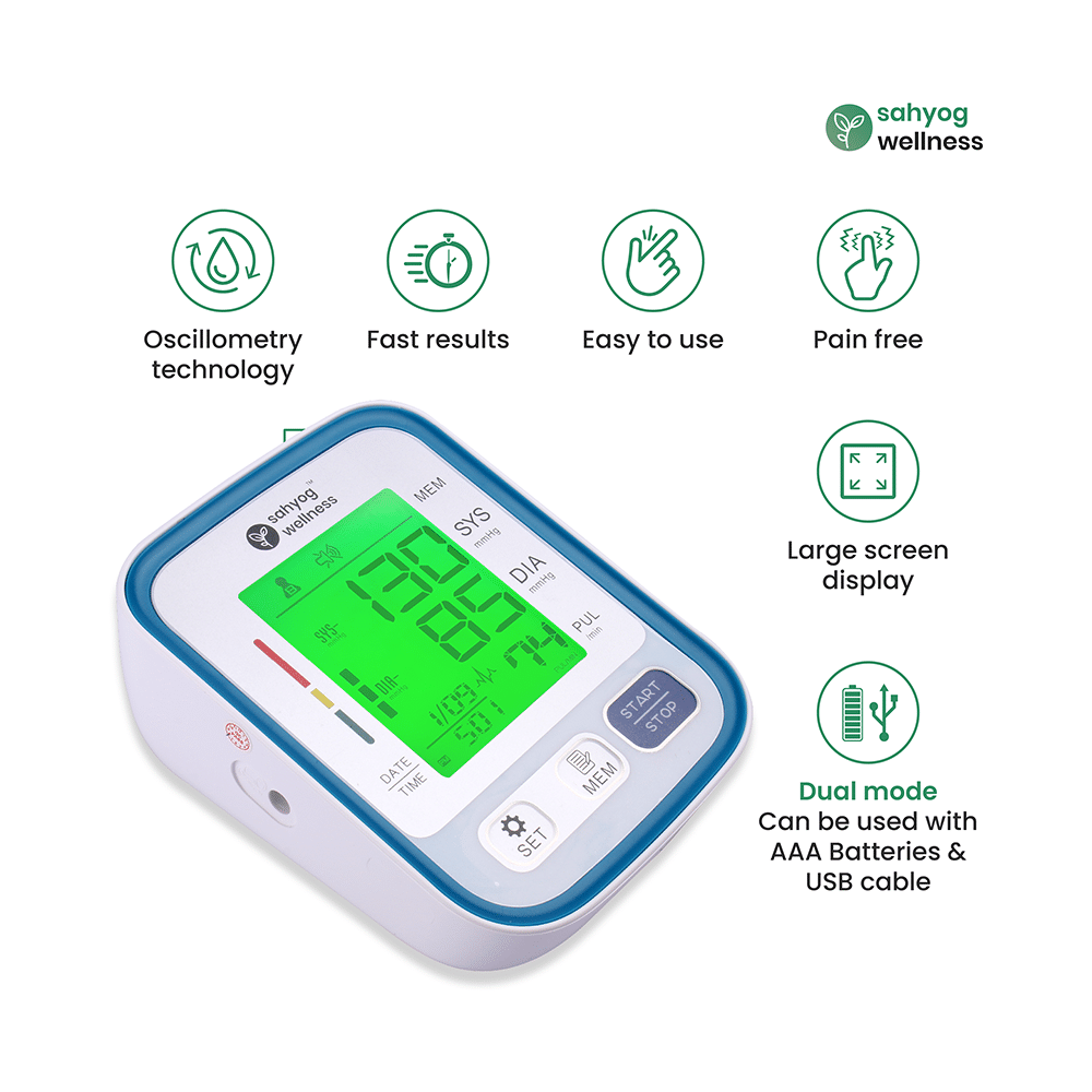 Sahyog Wellness Arm Style Digital Blood Pressure Monitor with 3 Colour Display - Image 8