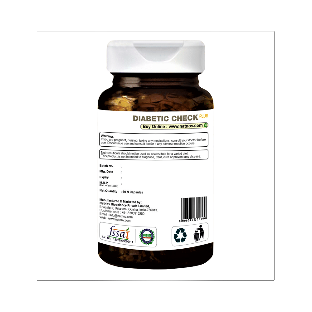 Natnov Nutrition Diabetic Check Plus Capsule - Image 3