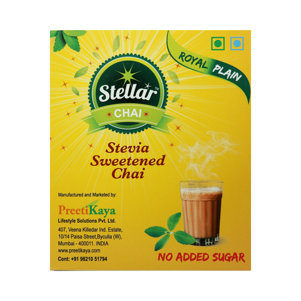 Steller Stevia Sweetened Chai with 10 Cups + Stirrers Free Royal Plain - Image 2