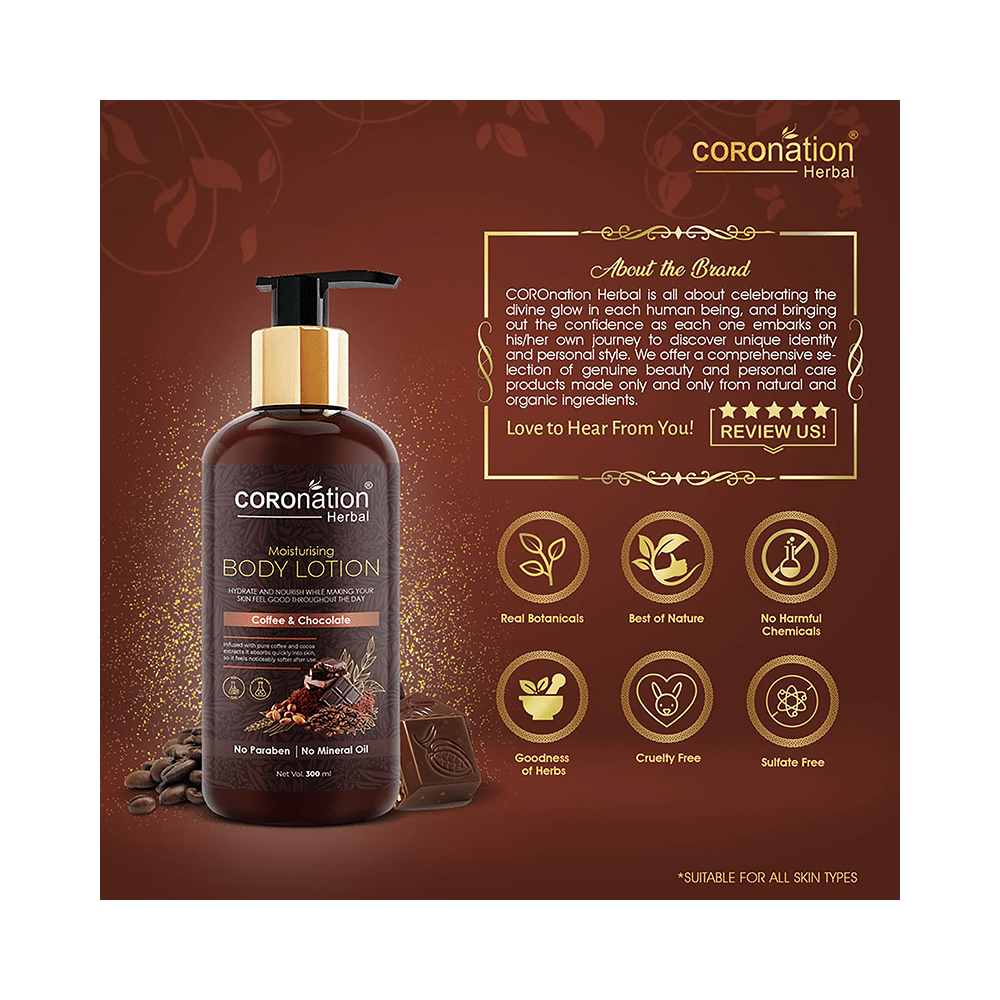Coronation Herbal Coffee and Chocolate Moisturising Body Lotion (300ml Each) - Image 5