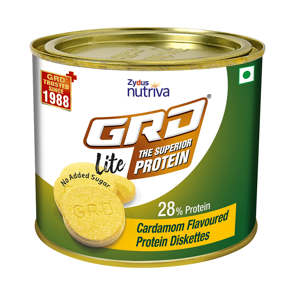 GRD Lite Protein for Growth & Development | No Added Sugar | Flavour Cardamom Diskette - Image 1