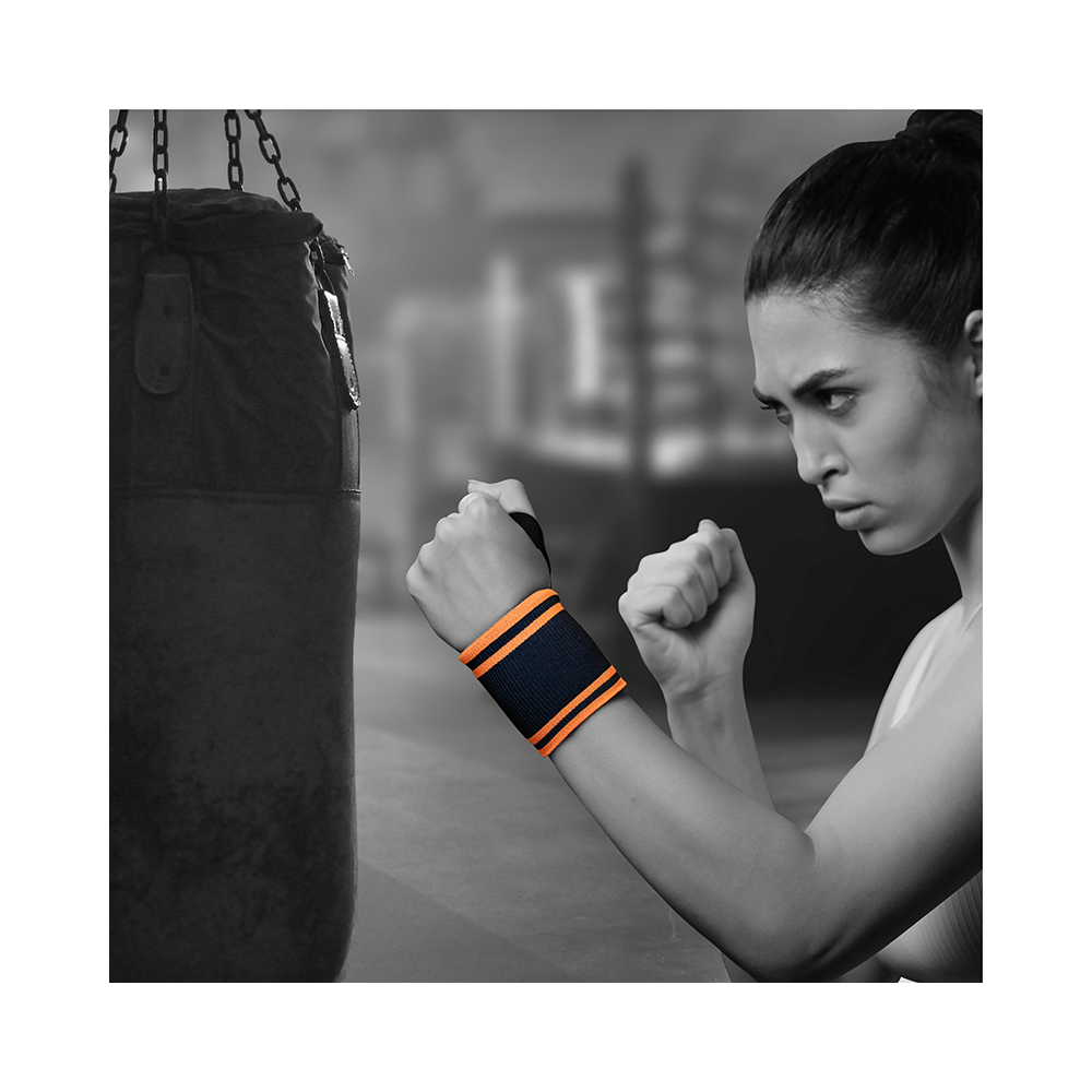 Tynor Wrist Wrap with Thumb Loop Universal Black and Green - Image 5