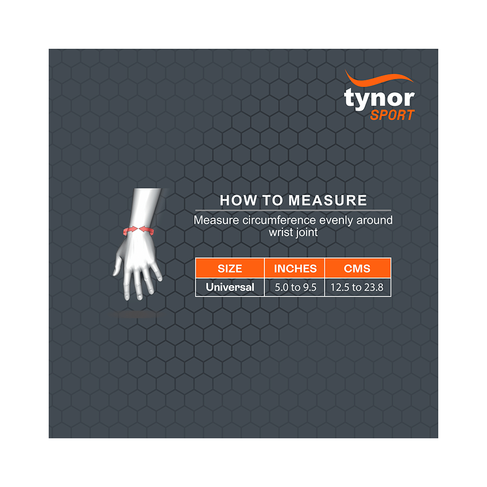 Tynor Wrist Wrap with Thumb Loop Universal Black and Green - Image 4