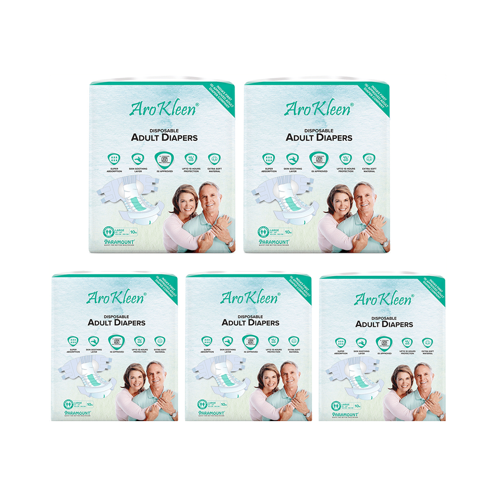 Arokleen Disposable Adult Diaper (10 Each) Large - Image 1