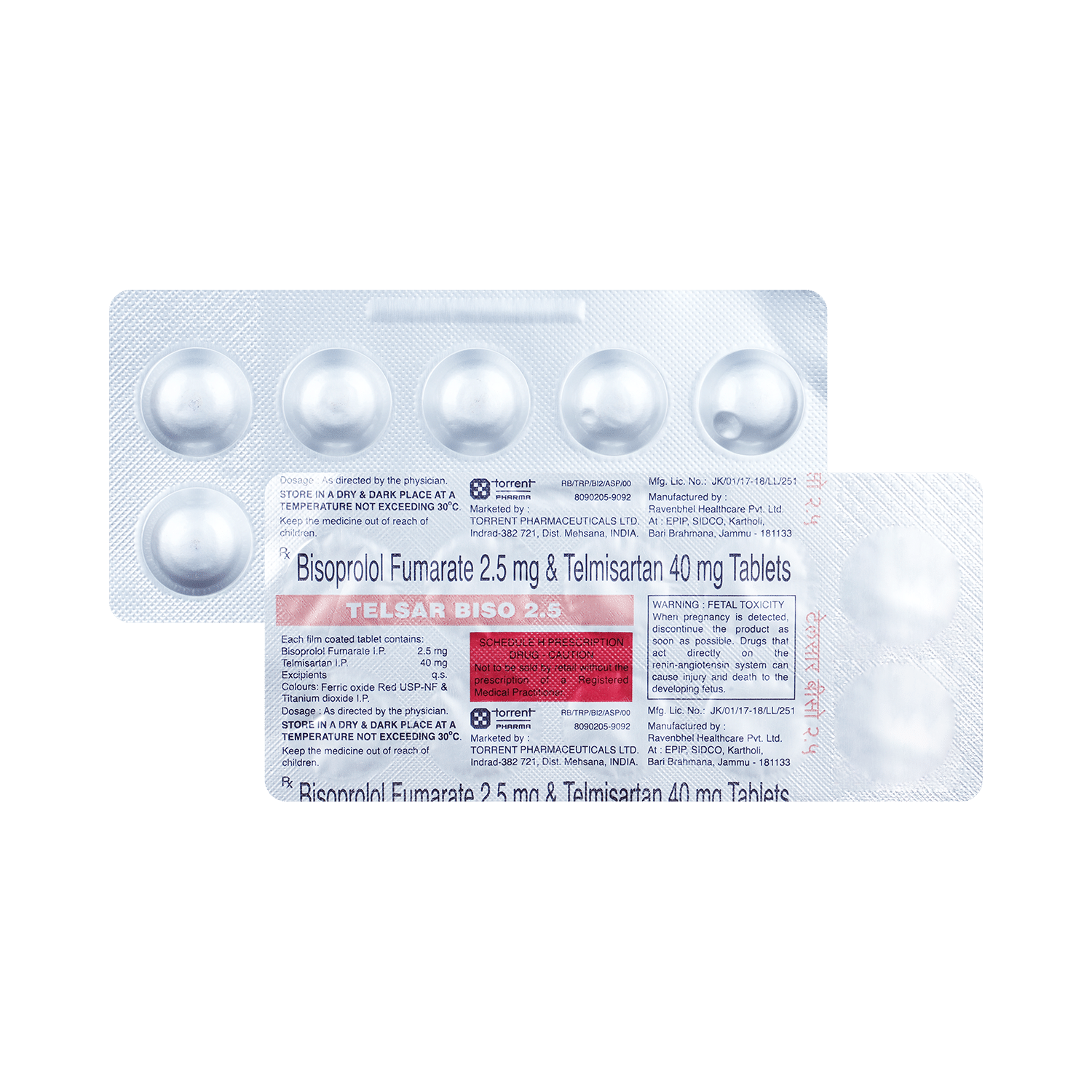 Telsar Biso 2.5mg/40mg Tablet - Image 1