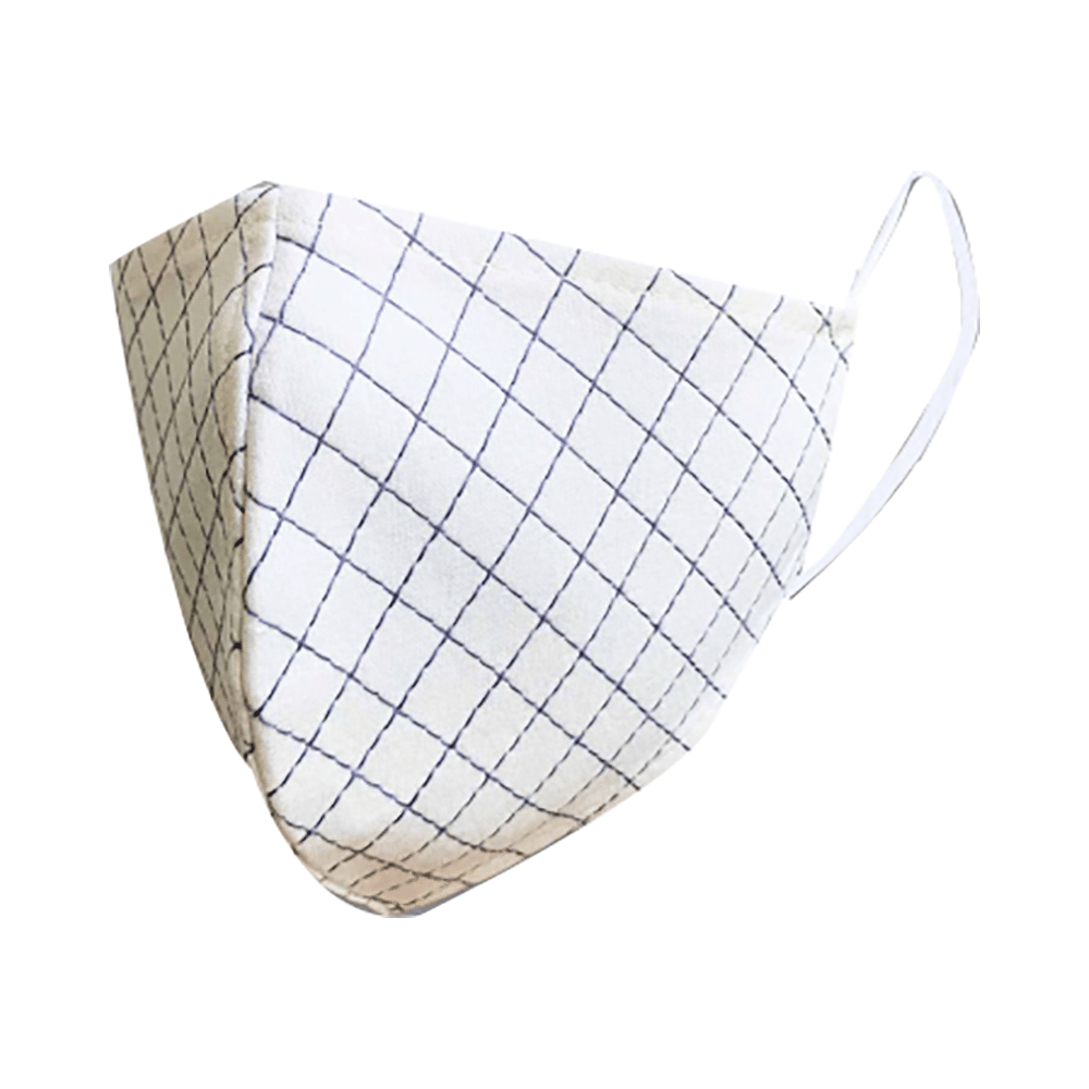 Nivedita Saboo Cares Medium Bold-Ivory BreathSafe Protective Reusable Face Mask - Image 1