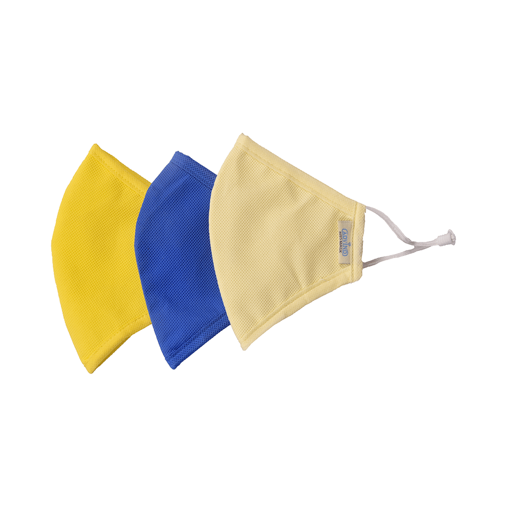 Advind Healthcare Smog Guard N95 Kids Mask without Valve XS 6-10 Years Yellow, Blue & Beige - Image 2