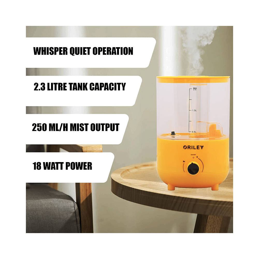 Oriley 2111B Ultrasonic Cool Mist Humidifier Manual Transparent Yellow - Image 3