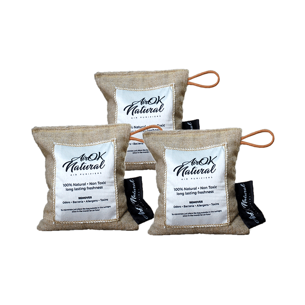 AirOK Non Electric Air Purifying Bag (400gm Each) Activated Charcoal
