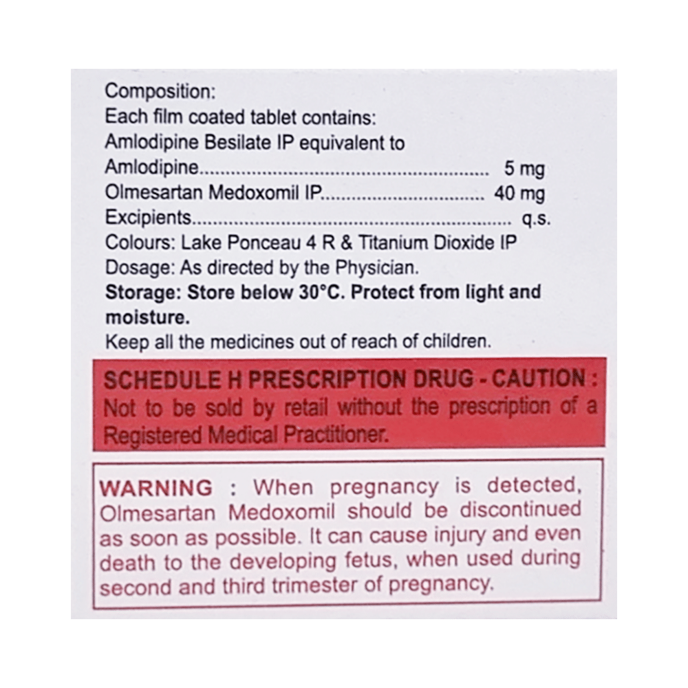 Olmin A 40mg/5mg Tablet - Image 2
