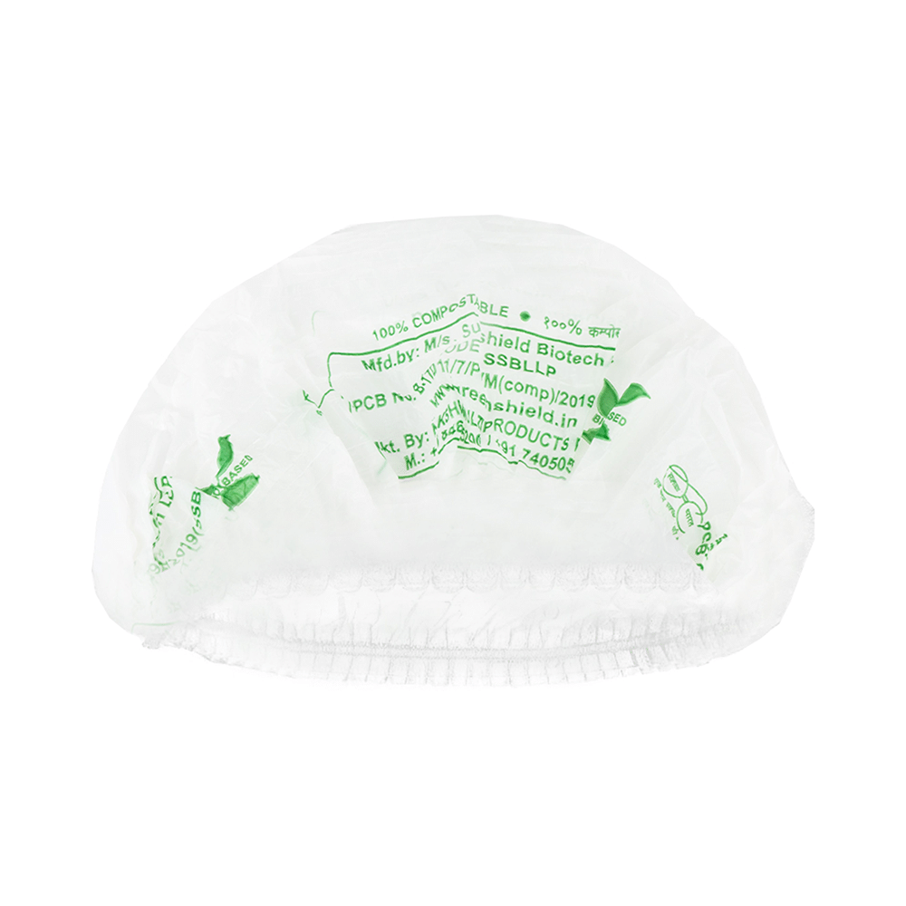 NMPL Hygiene Care Compostable Cap White - Image 3