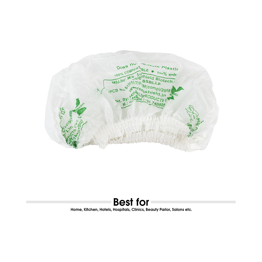 NMPL Hygiene Care Compostable Cap White - Image 4
