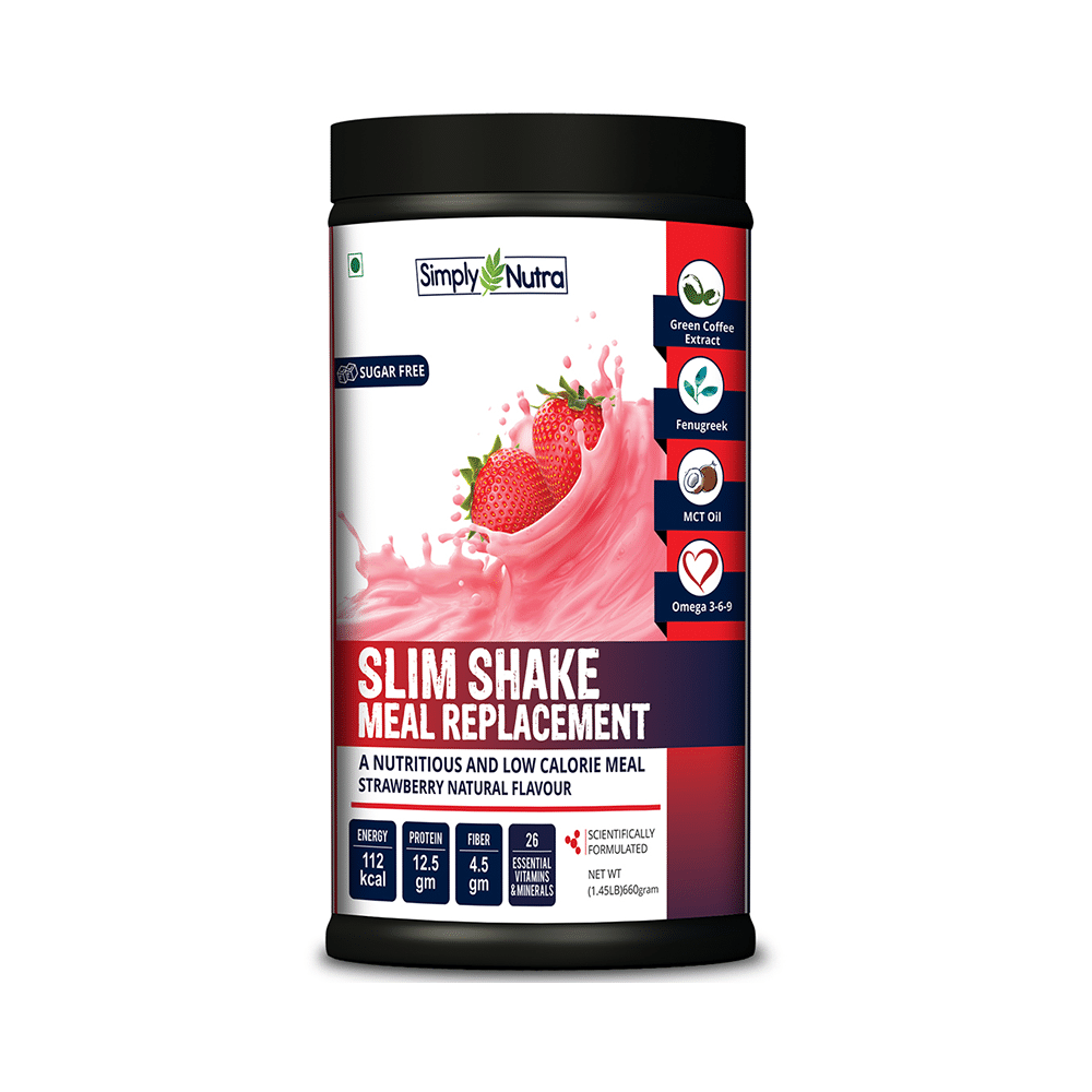 Simply Nutra Slim Shake Meal Repalcement Strawberry Natural Sugar Free - Image 1