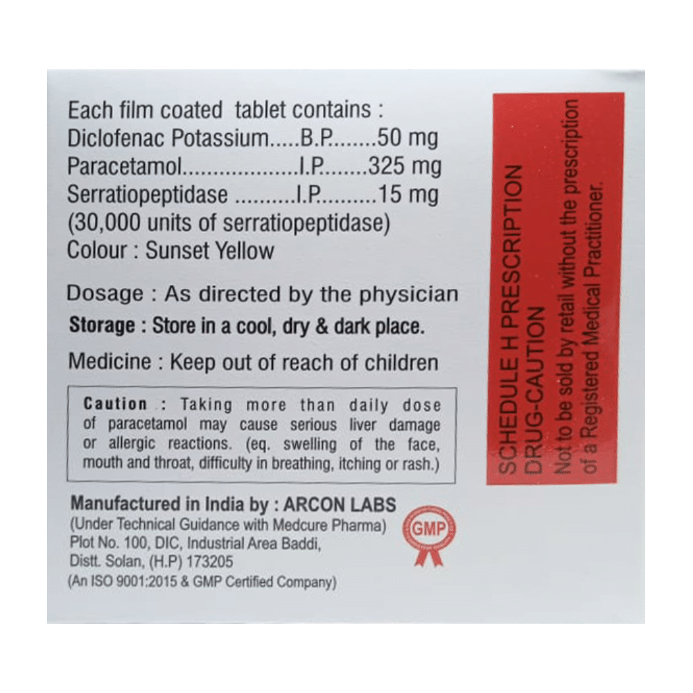 Flamee SP 50mg/325mg/15mg Tablet - Image 2