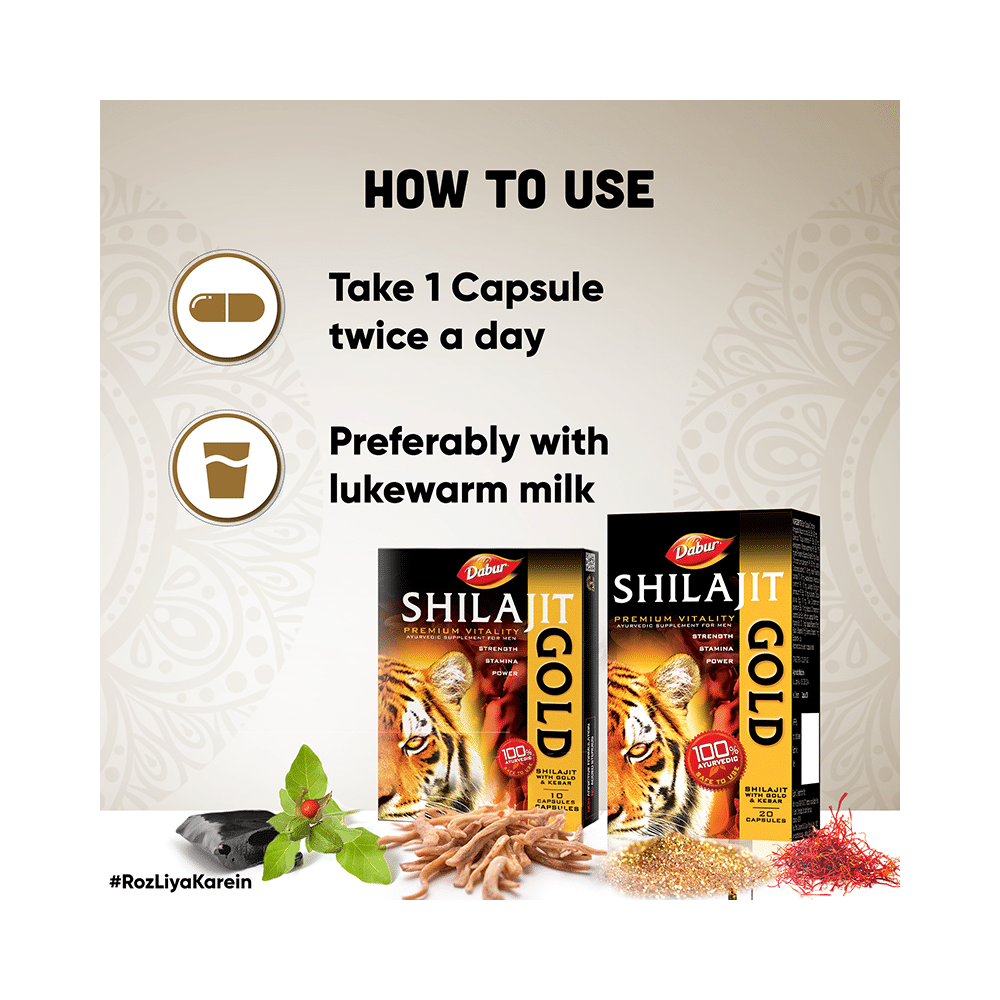 Dabur Shilajit Gold Capsule for Men | For Immunity, Strength, Stamina & Power | - Image 8