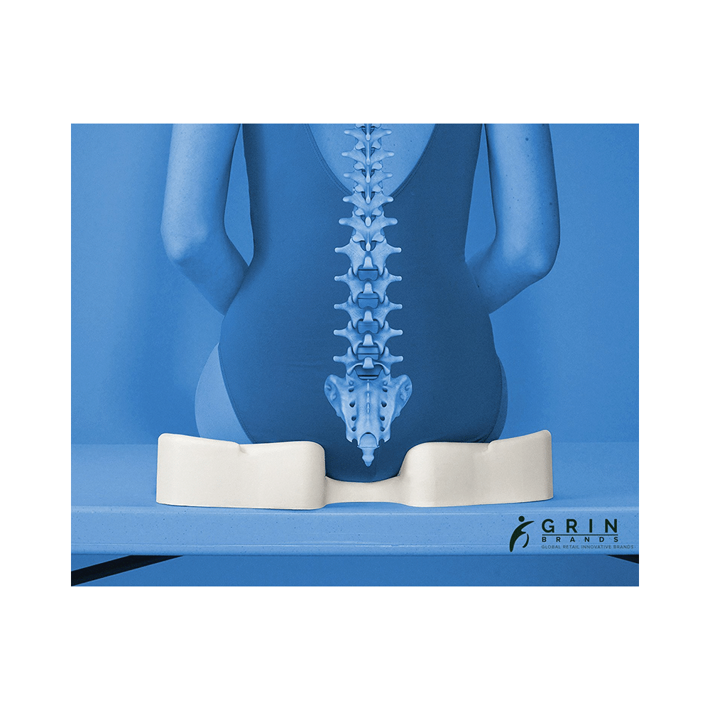 Grin Health Orthopedic Memory Foam Seat Cushion Sciatica, Coccyx, Tailbone & Back Pain Relief Black - Image 4