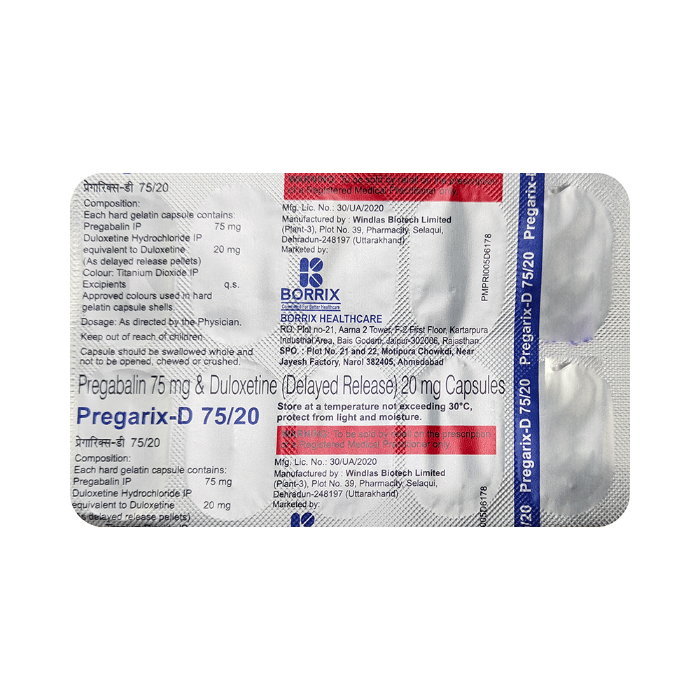 Pregarix-D 75/20 Capsule DR