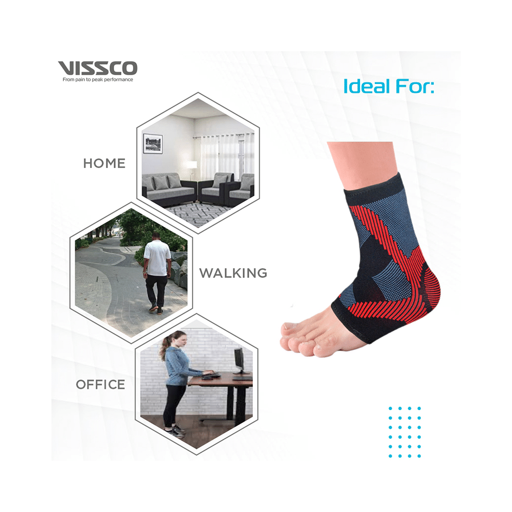 Vissco 3D Ankle Support, Stretchable Ankle Support for Injured Ankles, Arthritic Pain, Swelling XXL - Image 4