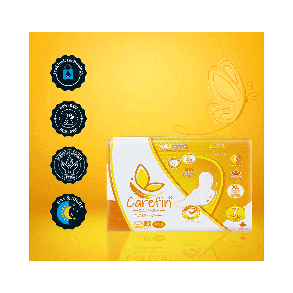 Carefin Ultra Thin Sanitary Napkins 280 mm (7 Each) XL - Image 5