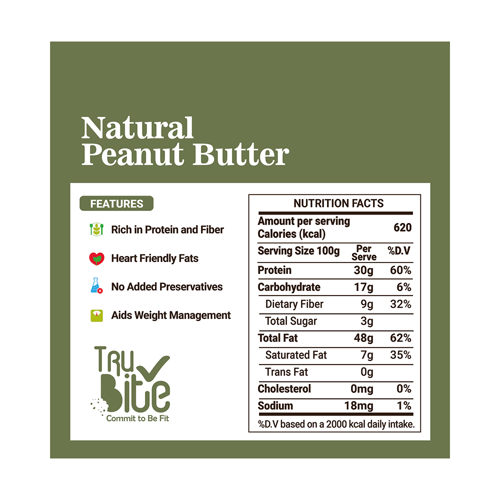 Tru Bite Natural Peanut Butter Crunchy - Image 5
