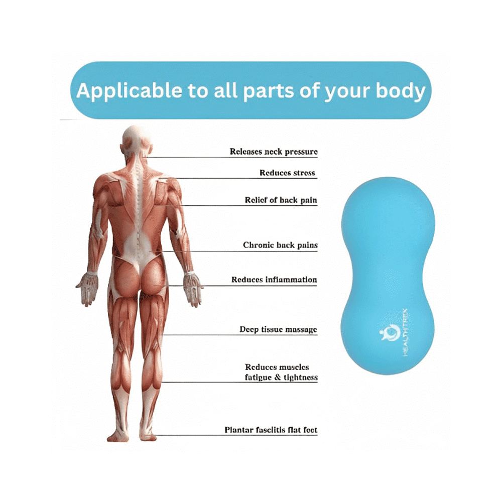 Healthtrek Peanut Shaped Massage Ball Blue - Image 7