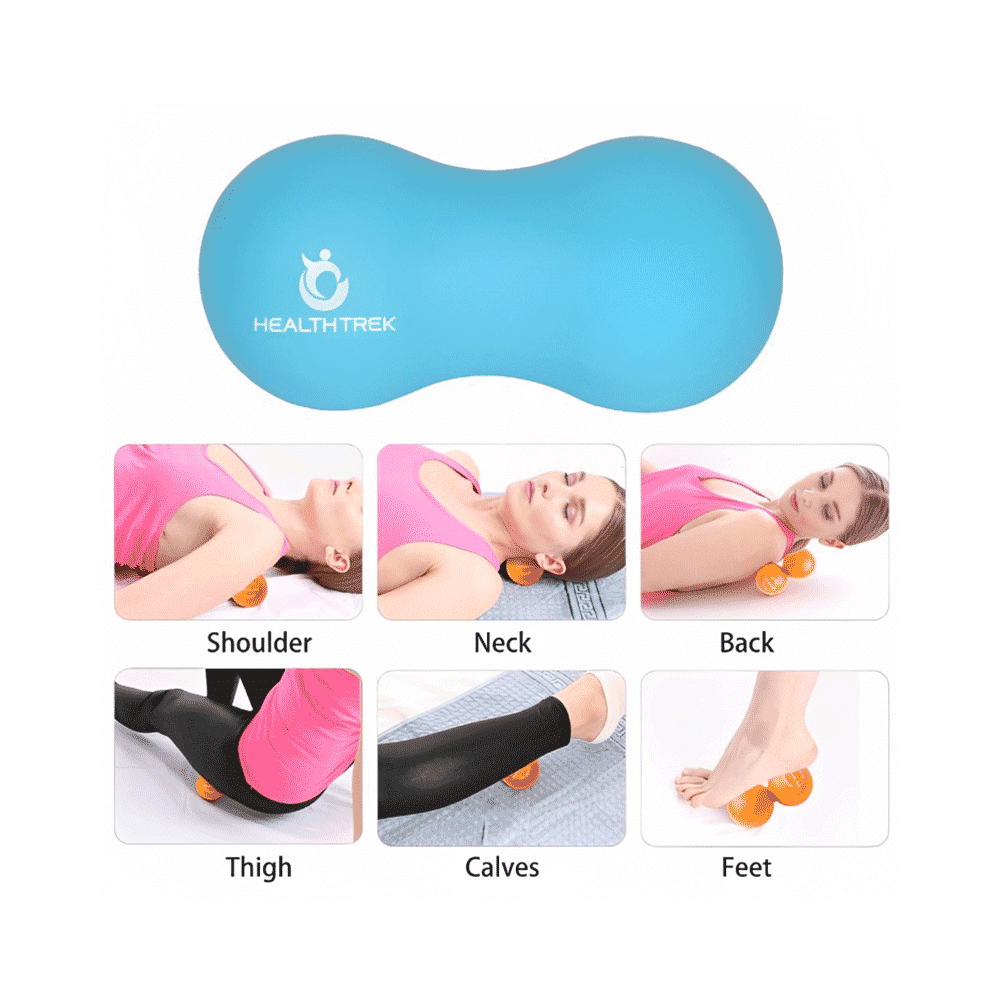 Healthtrek Peanut Shaped Massage Ball Blue - Image 9