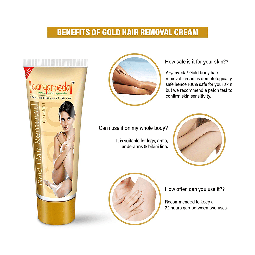 Aryanveda Gold Hair Removal Cream (40gm Each) - Image 5
