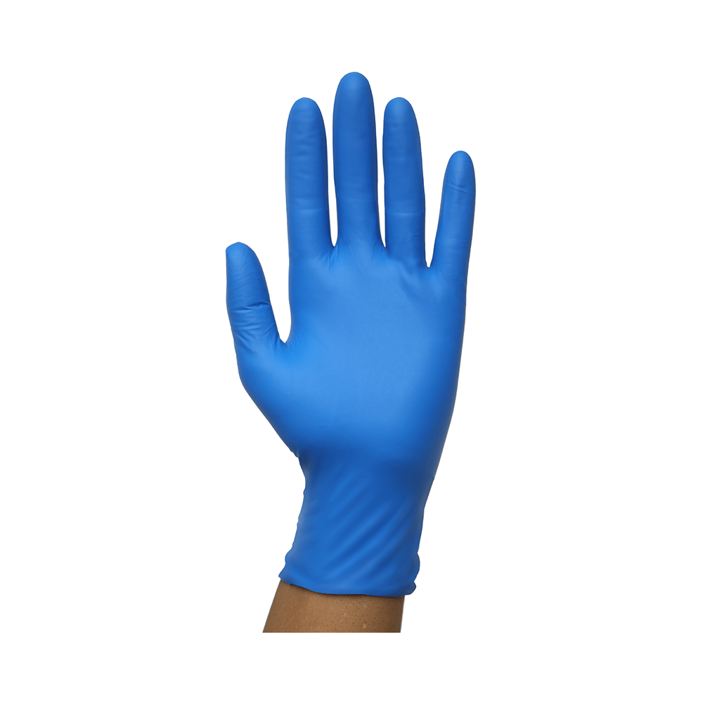 Ansell Micro-Touch Royal Blue Nitrile Glove Medium - Image 2