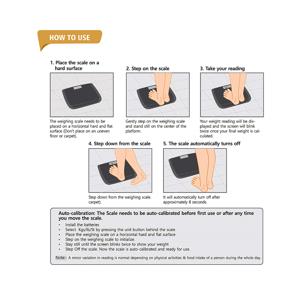 Newnik PSE201 Digital Electronic Personal Scale & Weigh Machine Blue - Image 3
