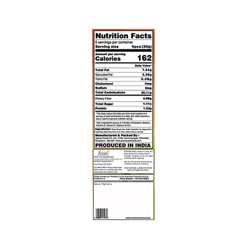 Grami Superfood Ragi Millet Cookies (75gm Each) - Image 4