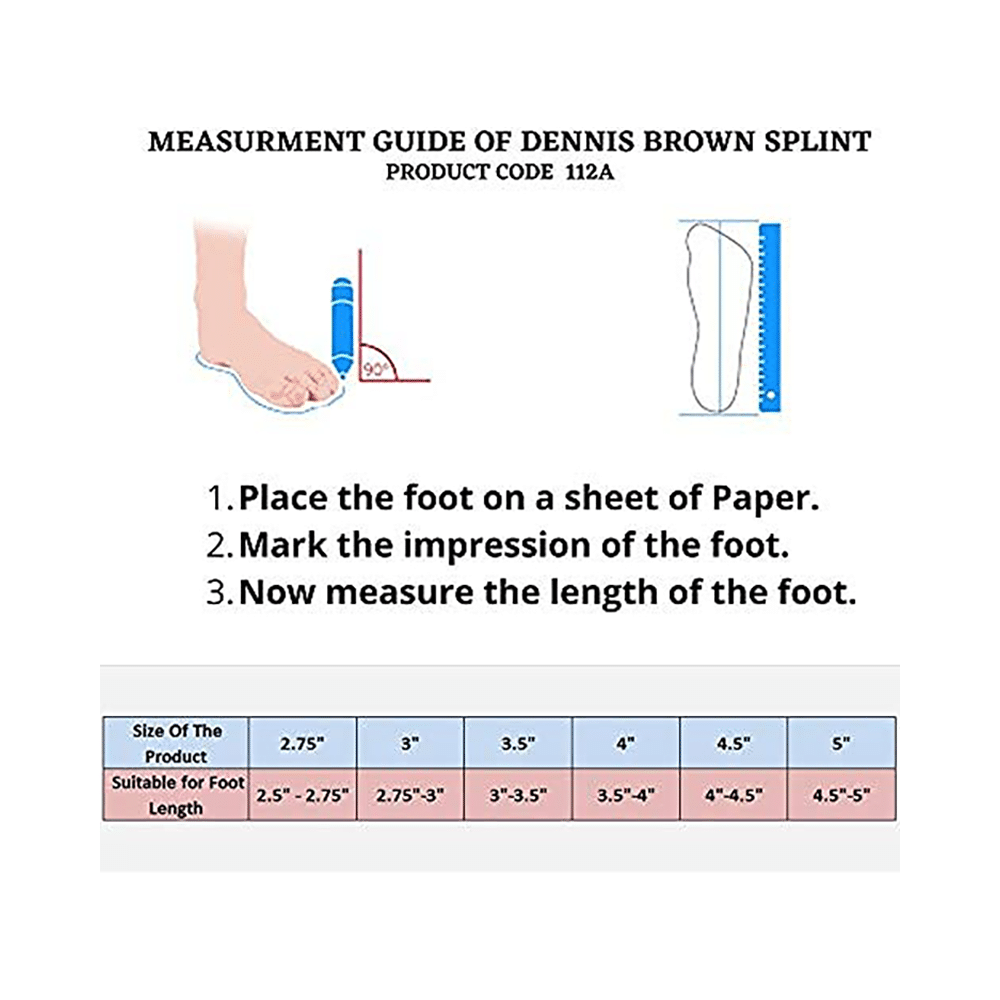Salo Orthotics Dennis Brown Splint Foot Abduction Orthosis Clubfoot Shoe 3.5inch - Image 5