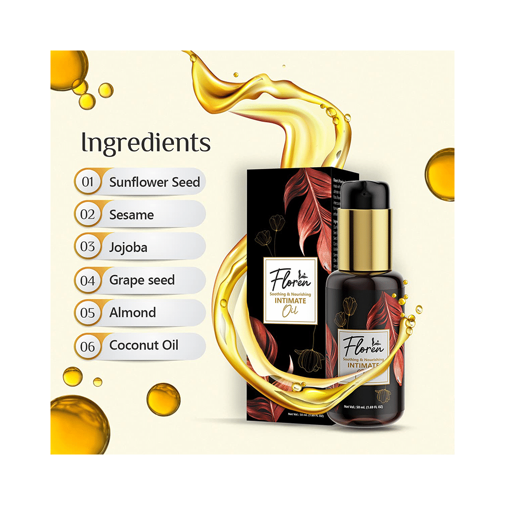 Floren Combo Pack of  Intimate Oil (50ml) & Menstrual Cup Tiny - Image 2