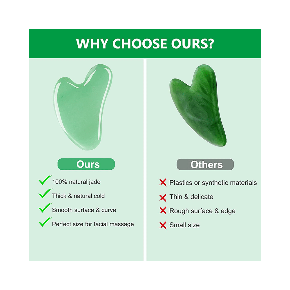Get Me Craft Green Jade Gua Sha Facial Massage Tool - Image 2