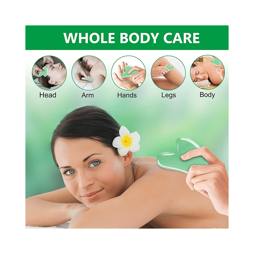 Get Me Craft Green Jade Gua Sha Facial Massage Tool - Image 3