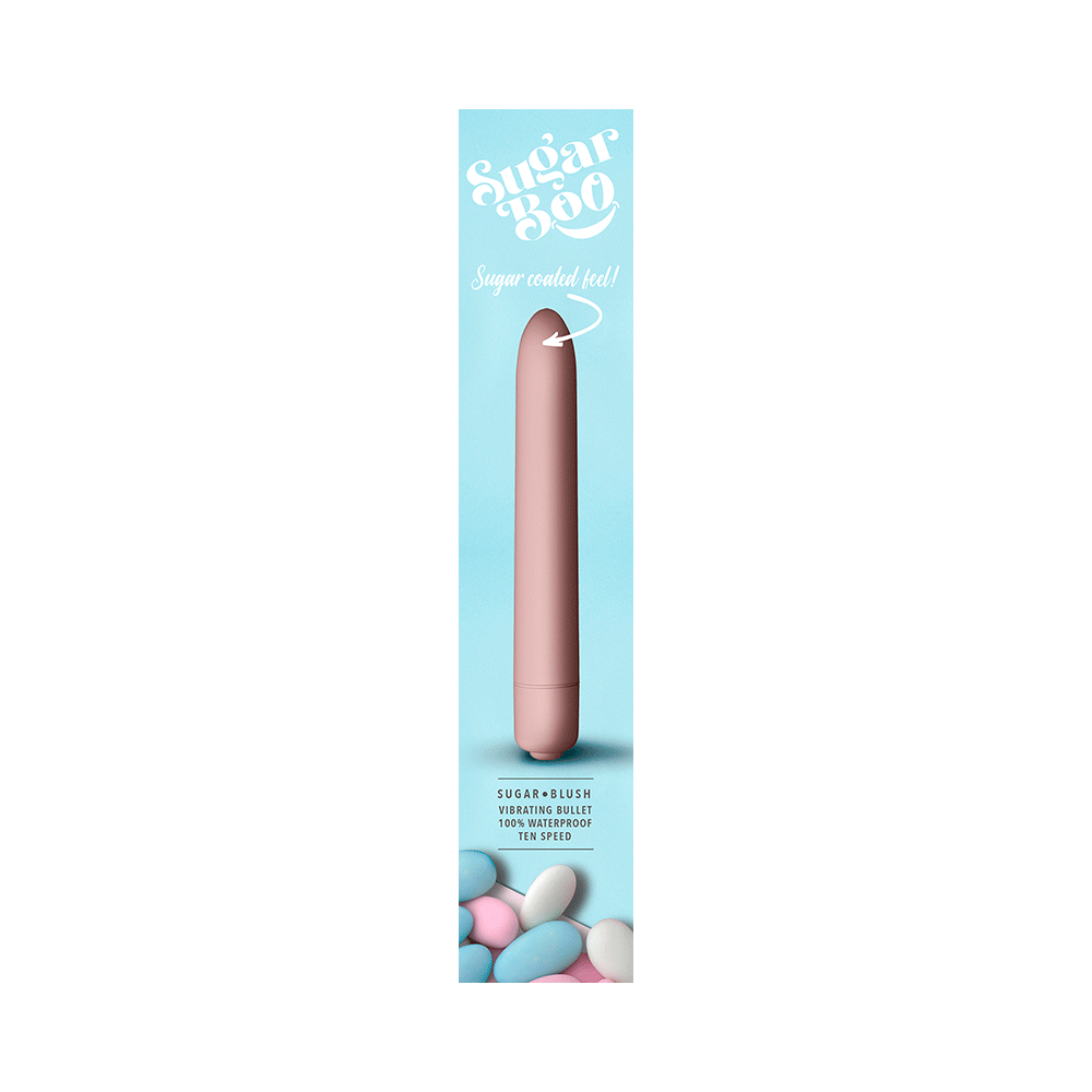 Sugarboo Vibrating Bullet Massager for Women | 100% Waterproof | Electric Silicone with 10 Vibration Modes Sugar blush - Image 2
