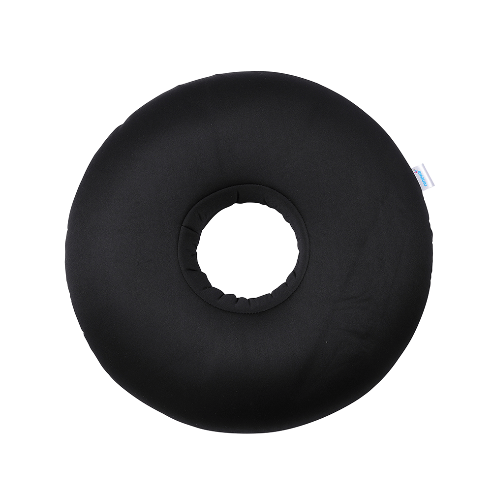 Renewa Donut Pillow for Tailbone Pain Orthopedic Coccyx Cushion for Tailbone pain for Sitting Soft PU Donut Cushion, Pillow for Piles, Hemorrhoid Donut Ring Coccyx Pillow Car Grey and Black - Image 2