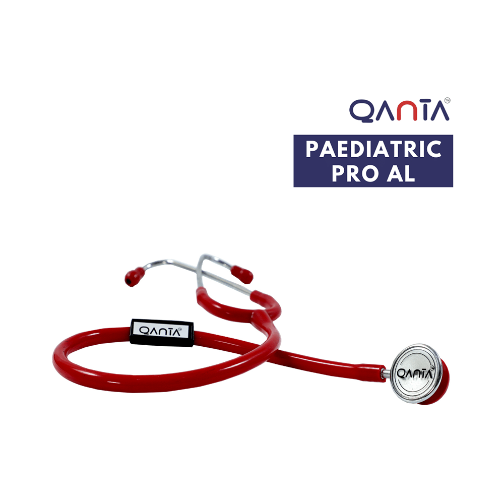 Qanta QA-1090 Paediatric Pro AL Pediatric Stethoscope With Aluminium Anodized Chest Piece Red - Image 2